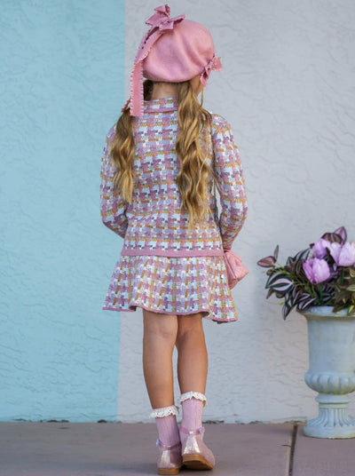 Preppy Chic Clothes | Pastels Cardigan & Skirt Set | Mia Belle Girls