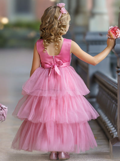 Little Girls Holiday Dresses | Sleeveless Flutter Tulle Party Dress
