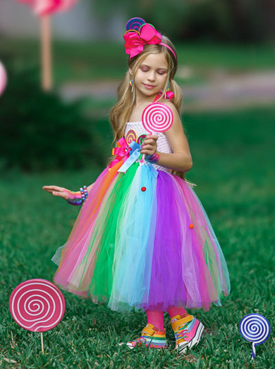 Kids Halloween Costume | Candy Fairy Tutu Dress Set | Mia Belle Girls