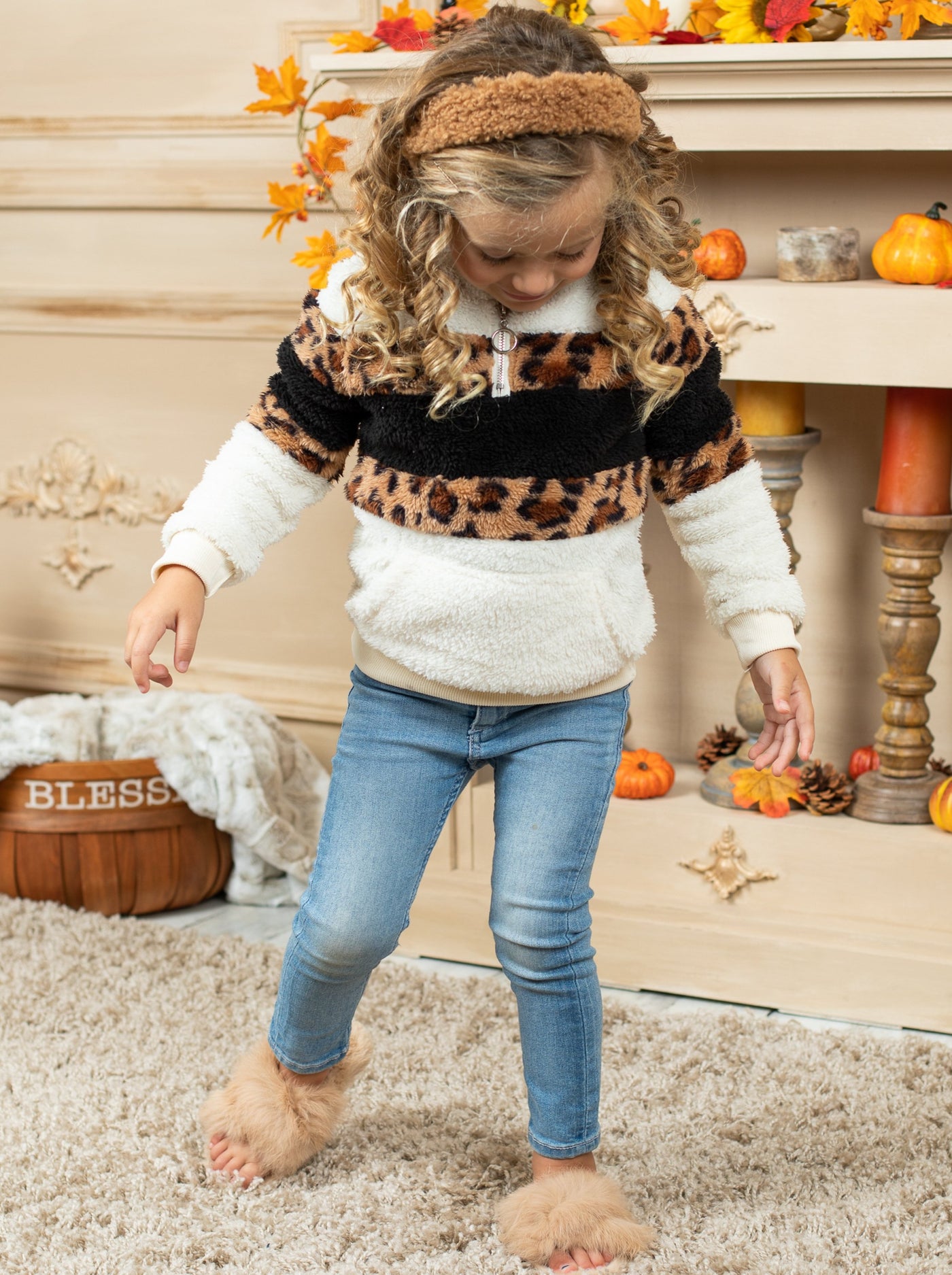 Mommy & Me Sweaters | Leopard Colorblock Hoodie | Mia Belle Girls