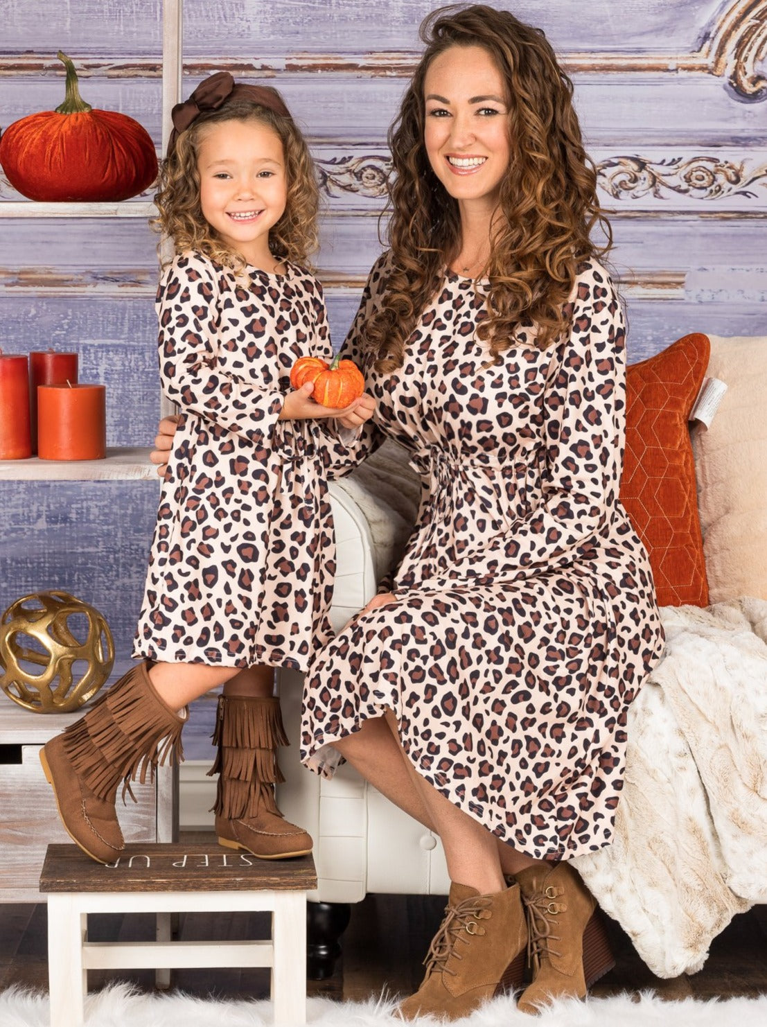 Mommy and Me Cheetah Knot-Waist Maxi DressMommy and Me Leopard Knot-Waist Maxi Dress