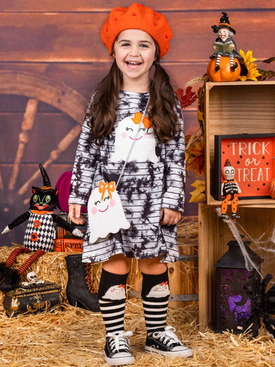 Girls Halloween Apparel | Dress, Socks & Purse Set - Mia Belle Girls