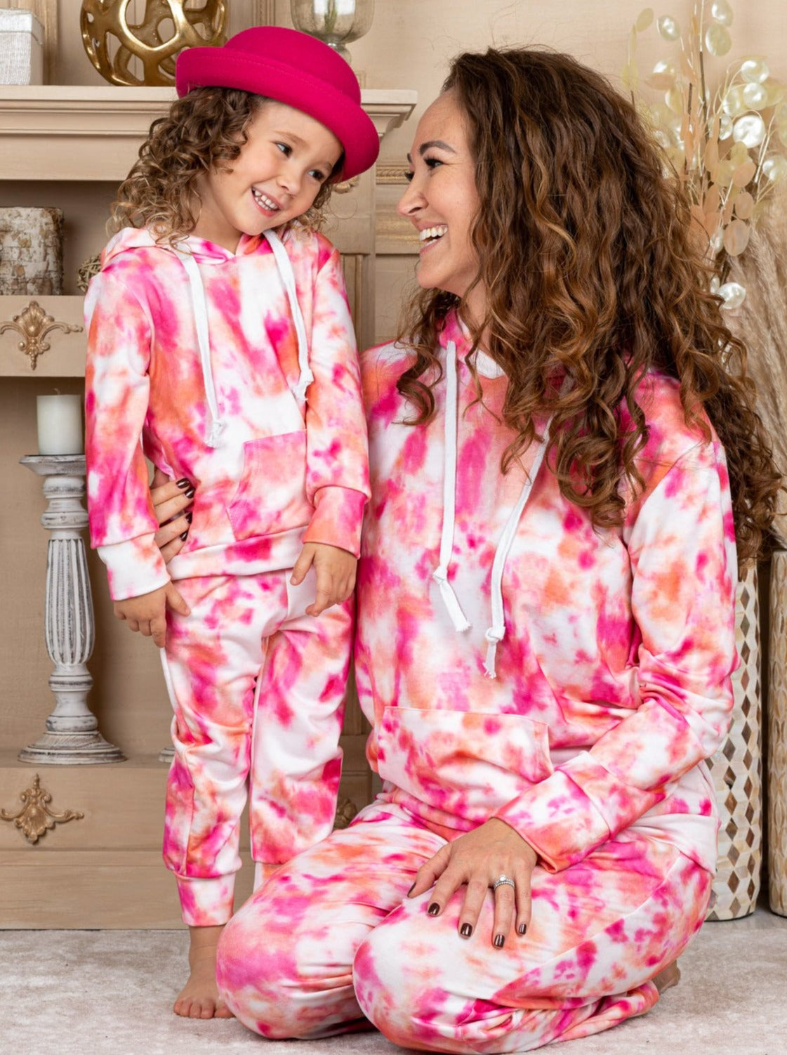 Mommy and Me Tie Dye Jogger Set 2T-10Y and S-XXL