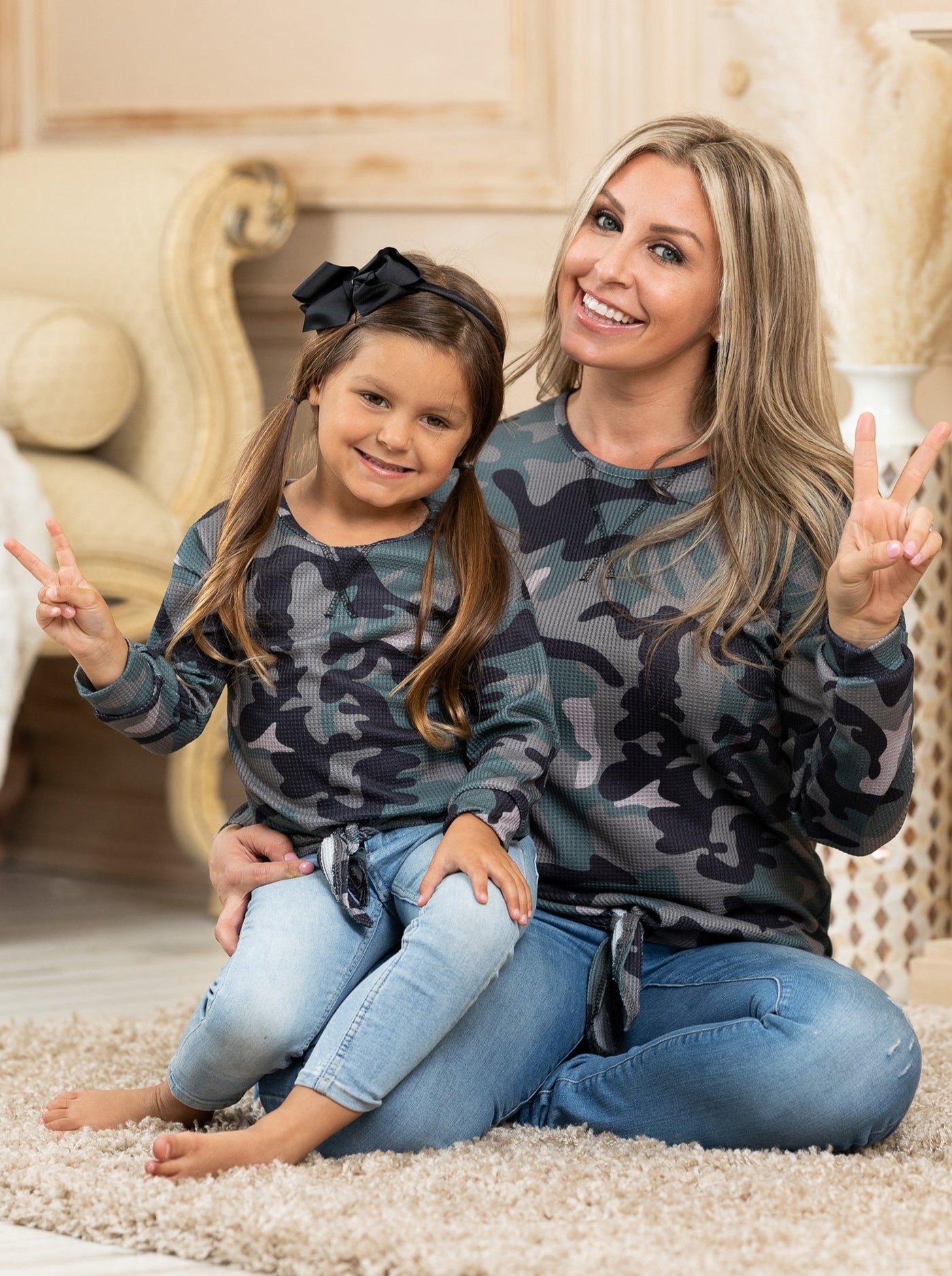 Mommy and Me Matching Tops | Camo Knot Hem Top | Girls Boutique Clothes ...