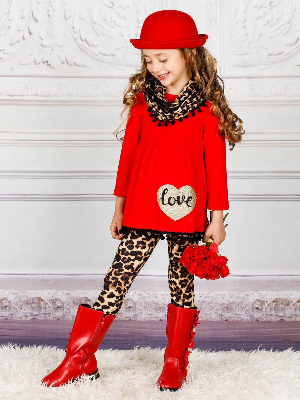 Girls Too Much Love Tunic and Legging Set
