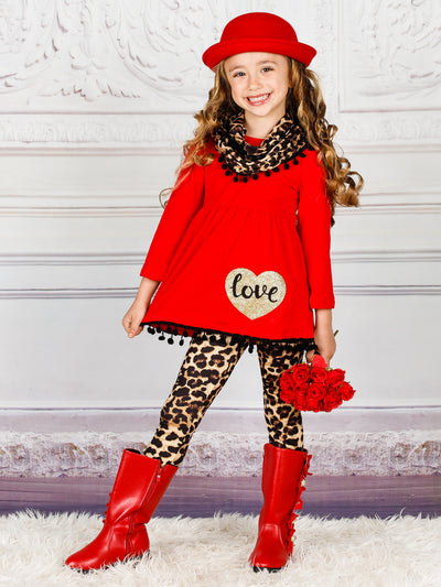 Girls Too Much Love Tunic and Legging Set