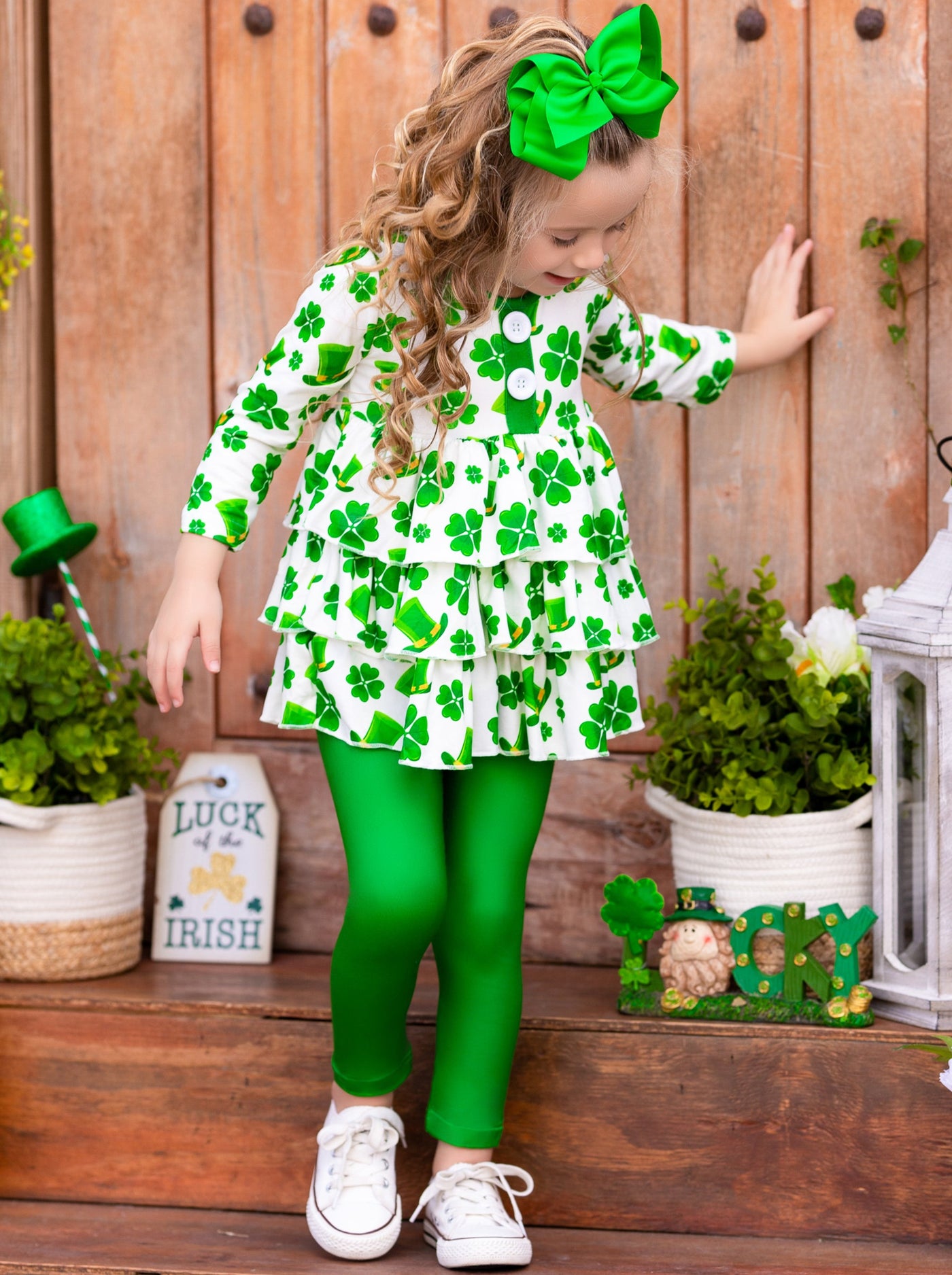 Mommy and Me The Luckiest Hearts St. Patrick's Day Top