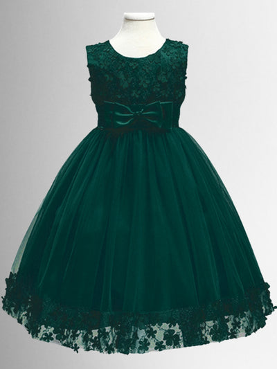 Girls Formal Dresses | Emerald Green Tulle Christmas Party Dress