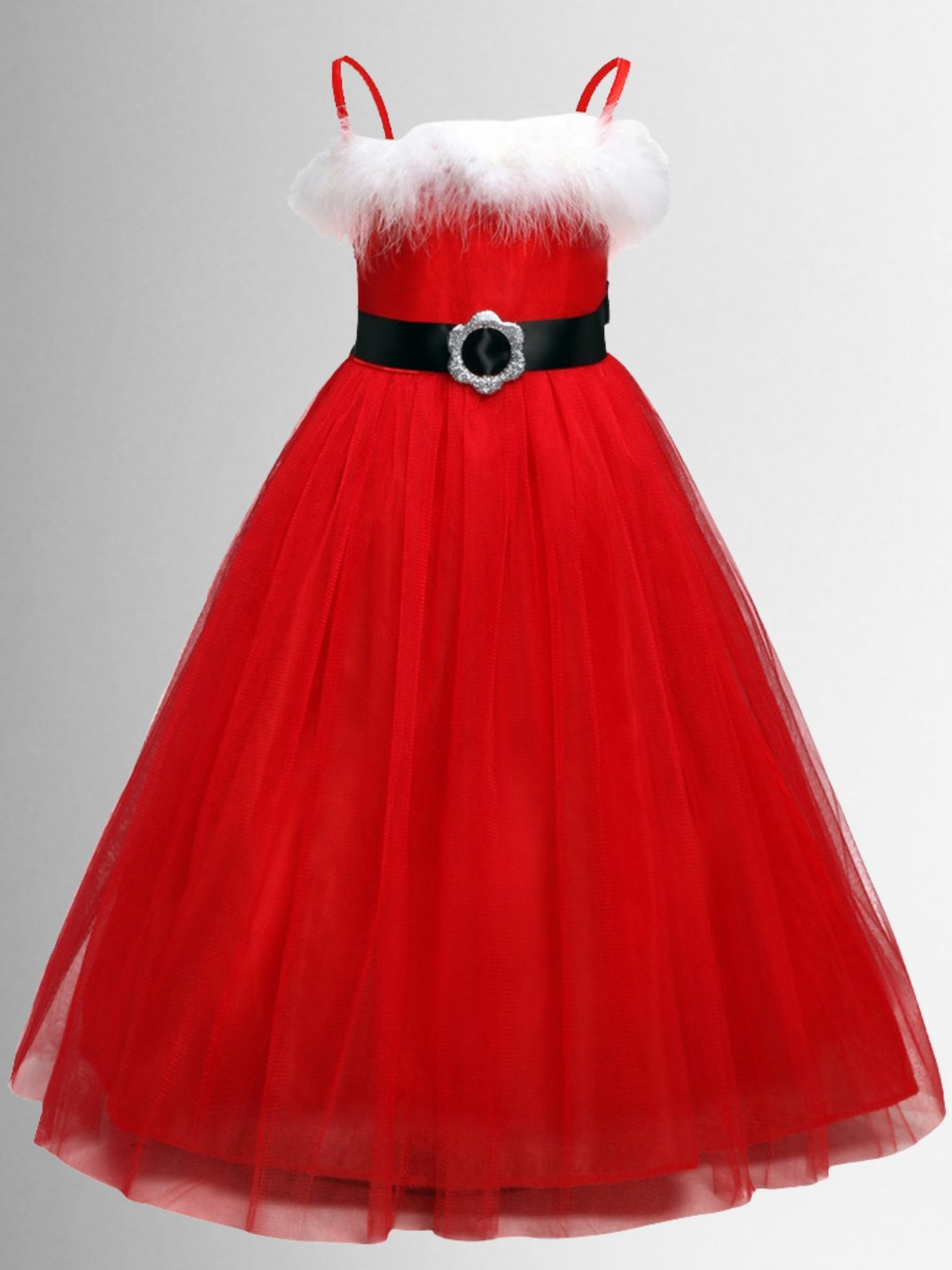 Girls Dear Santa Holiday Santa Outfit Dress