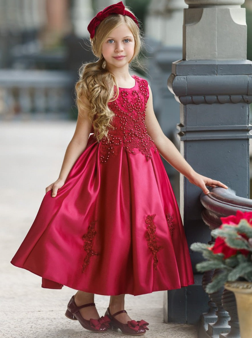 Winter Formal Dress |Embroidered Special Occasion Gown | Holiday Dress