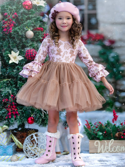 Cute Christmas Dresses | Gingerbread Cookie Tutu Dress | Holiday Dress