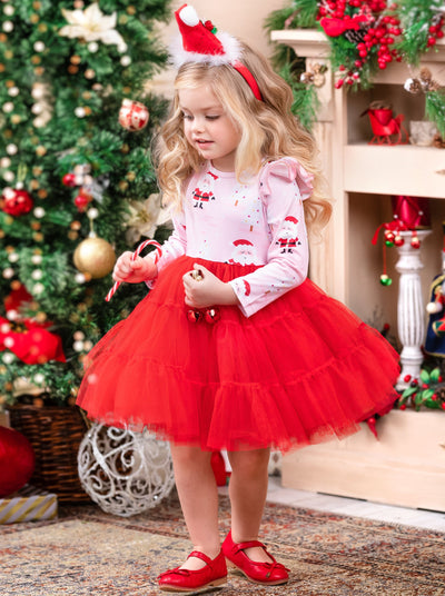 Cute Christmas Dresses | Girls Santa Tutu Dress | Holiday Dresses