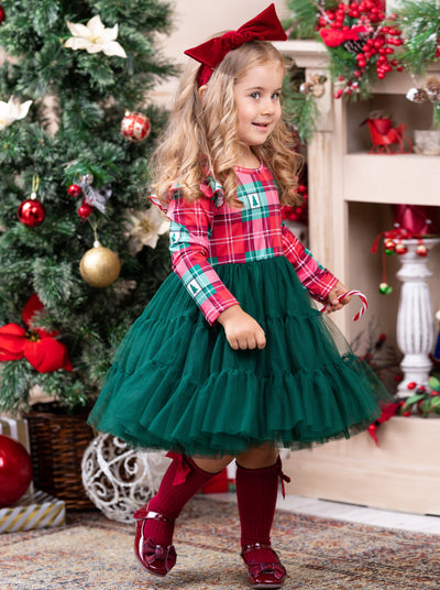 Cute Winter Dresses | Pine Trees & Plaid Tutu Dress | Holiday Dresses