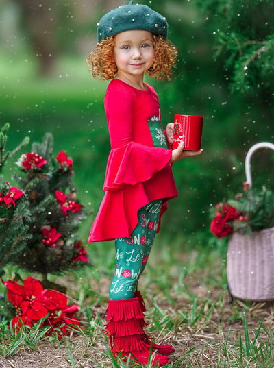Winter Casual Sets | Girls Hot Cocoa Tunic & Let It Snow Legging Set
