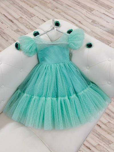 Girls Special Occasion Dress | Frilly Swiss Tulle Princess Dress