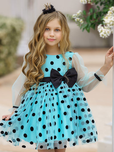 Cute Toddler Dress | Girls Mint Polka Dot Special Occasion Tutu Dress ...