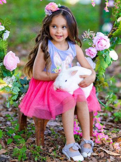 Mia Belle Girls Easter Dresses | Embroidered Bunny Tutu Dress
