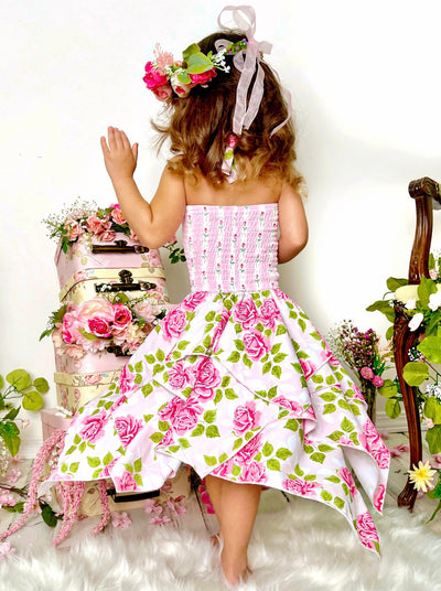 Spring Thing Smocked Handkerchief Dress - Mia Belle Girls