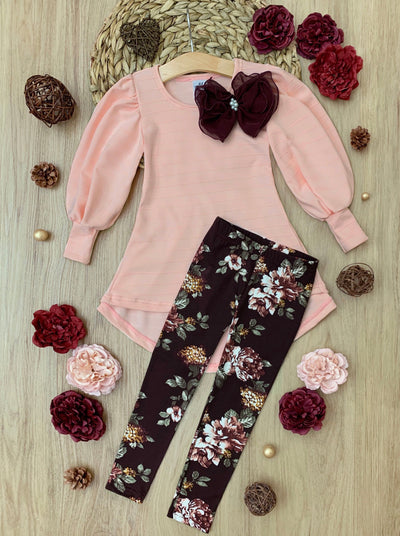 Cute Outfits For Girls | Thalia Top & Floral Legging Set | Girls Boutique