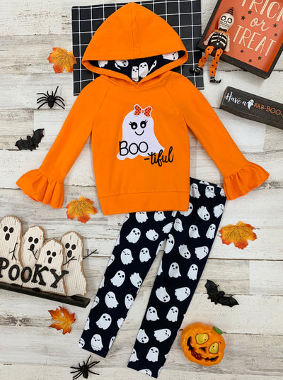 Girls Halloween Apparel Hoodie Sweater & Legging Set - Mia Belle Girls