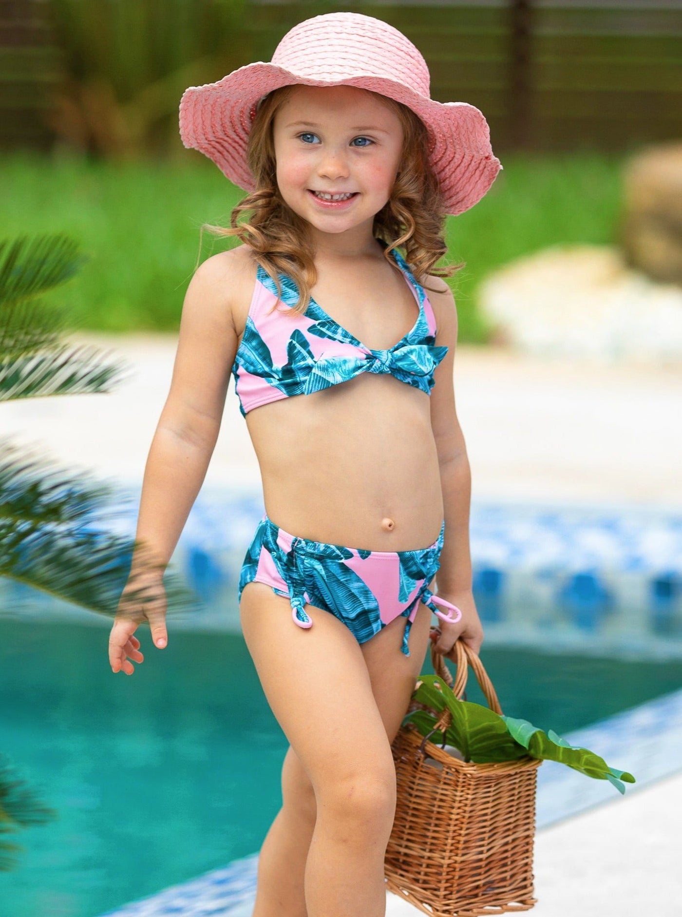 Mia Belle Girls Tropical Two Piece Swimsuit | Resort Wear