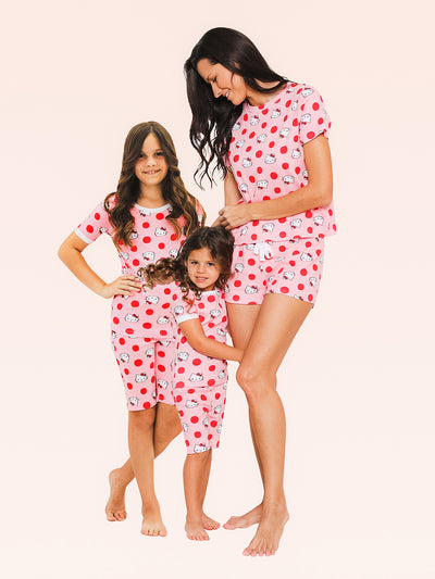 Mommy & Me Pajamas | Matching Pink Cute Kitten Pajama Set