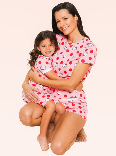 Mommy & Me Pajamas | Matching Pink Cute Kitten Pajama Set