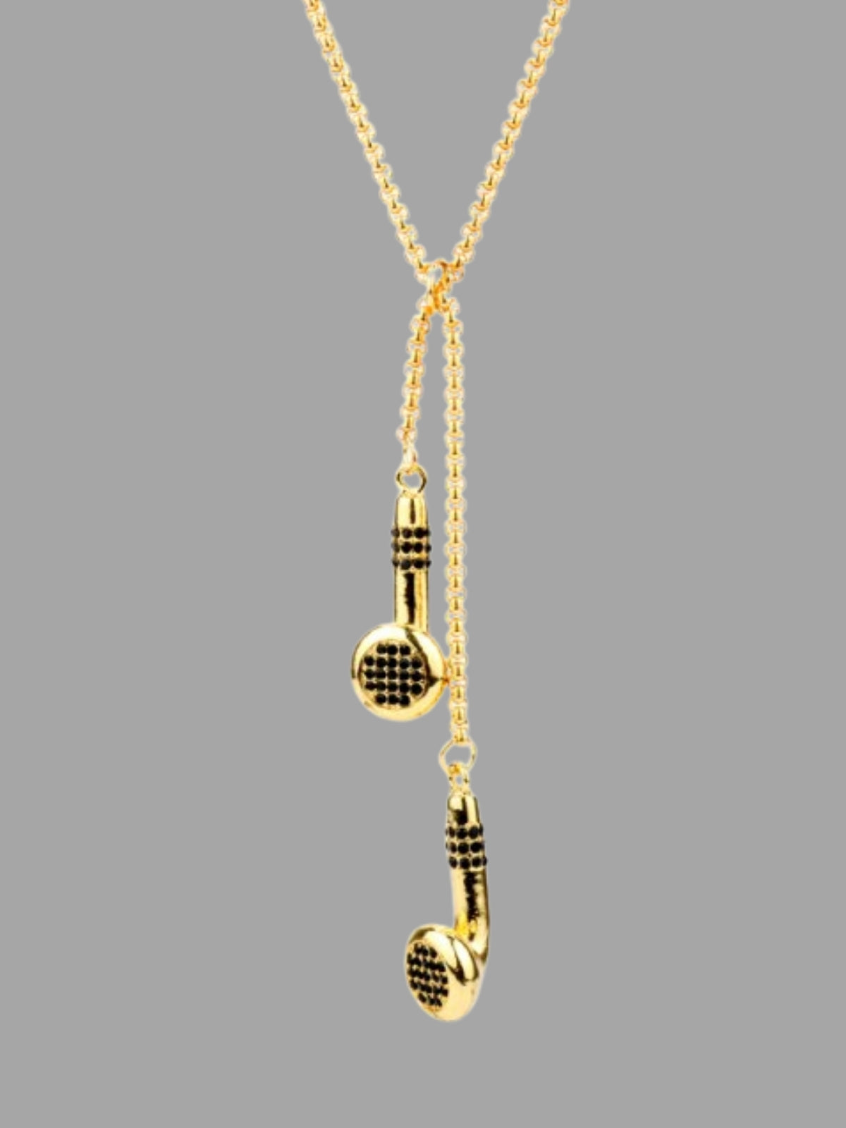 Girls Accessories | Headset Gold Chain Necklace - Mia Belle Girls