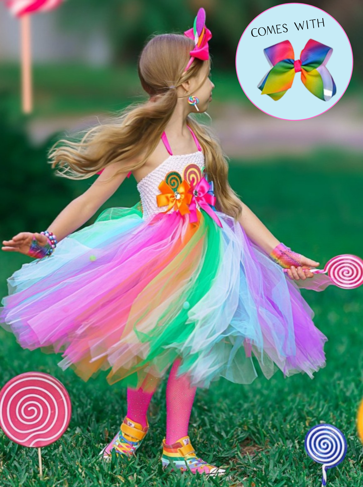 Kids Halloween Costume | Candy Fairy Tutu Dress Set | Mia Belle Girls