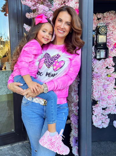 Mommy & Me Matching Tops | Be Mine Tie Dye Long Sleeve Top | Boutique