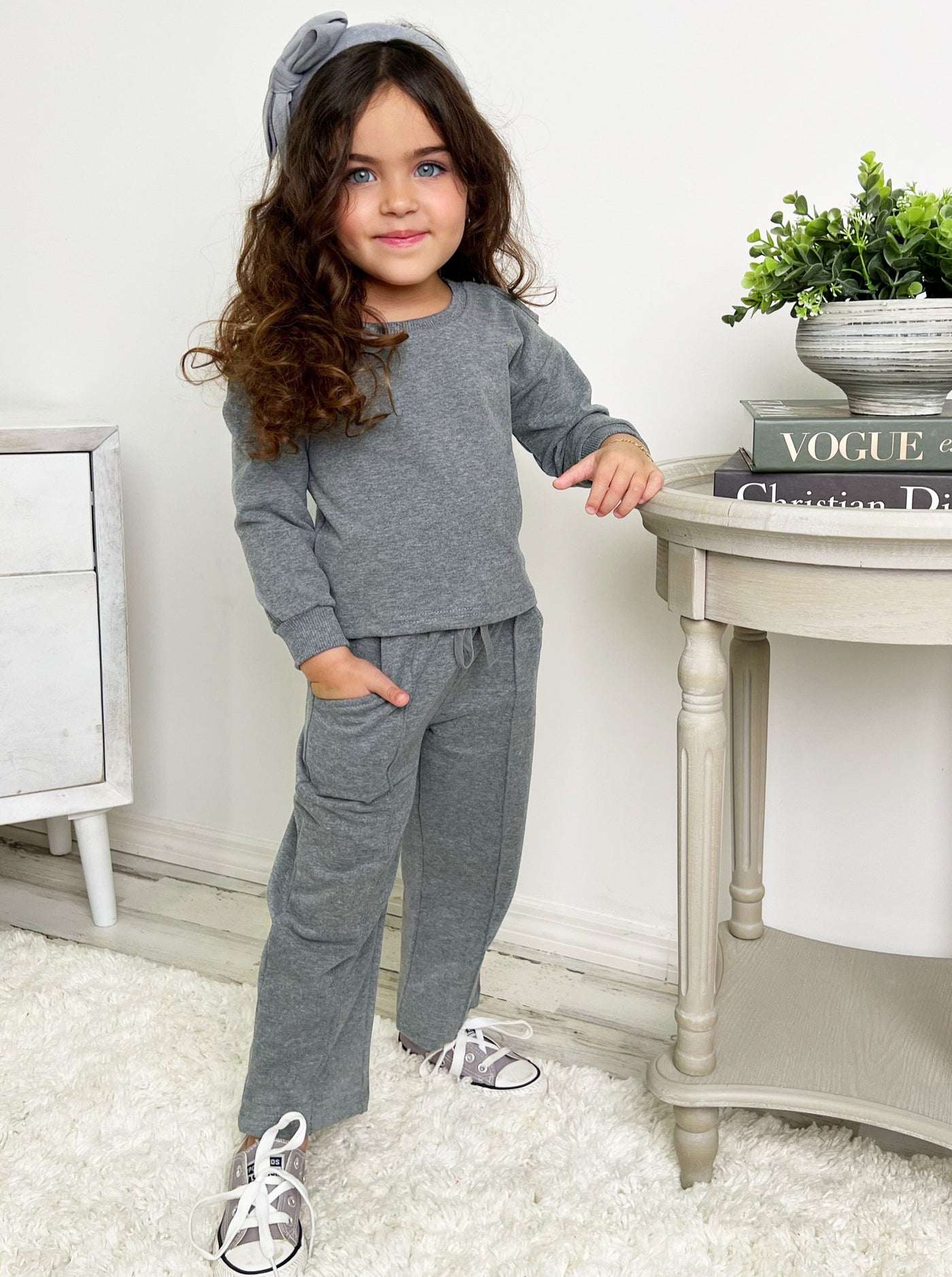 Toddler Clothing Sale | Girls Sweatshirt & Drawstring Lounge Pants Set