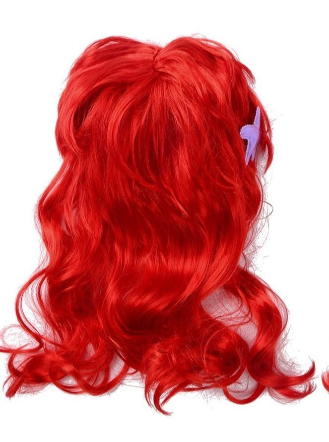 Kids Halloween Wigs | Red Mermaid Cosplay Wig | Mia Belle Girls