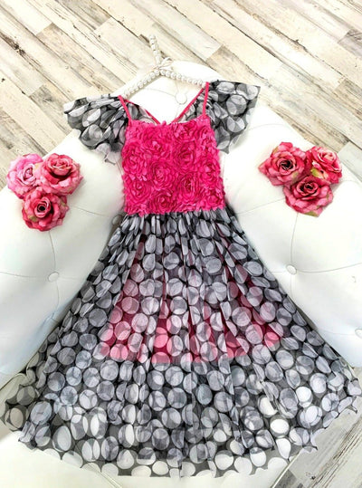 Toddler Spring Dresses | Girls Textured Bodice Tulle Maxi Dress