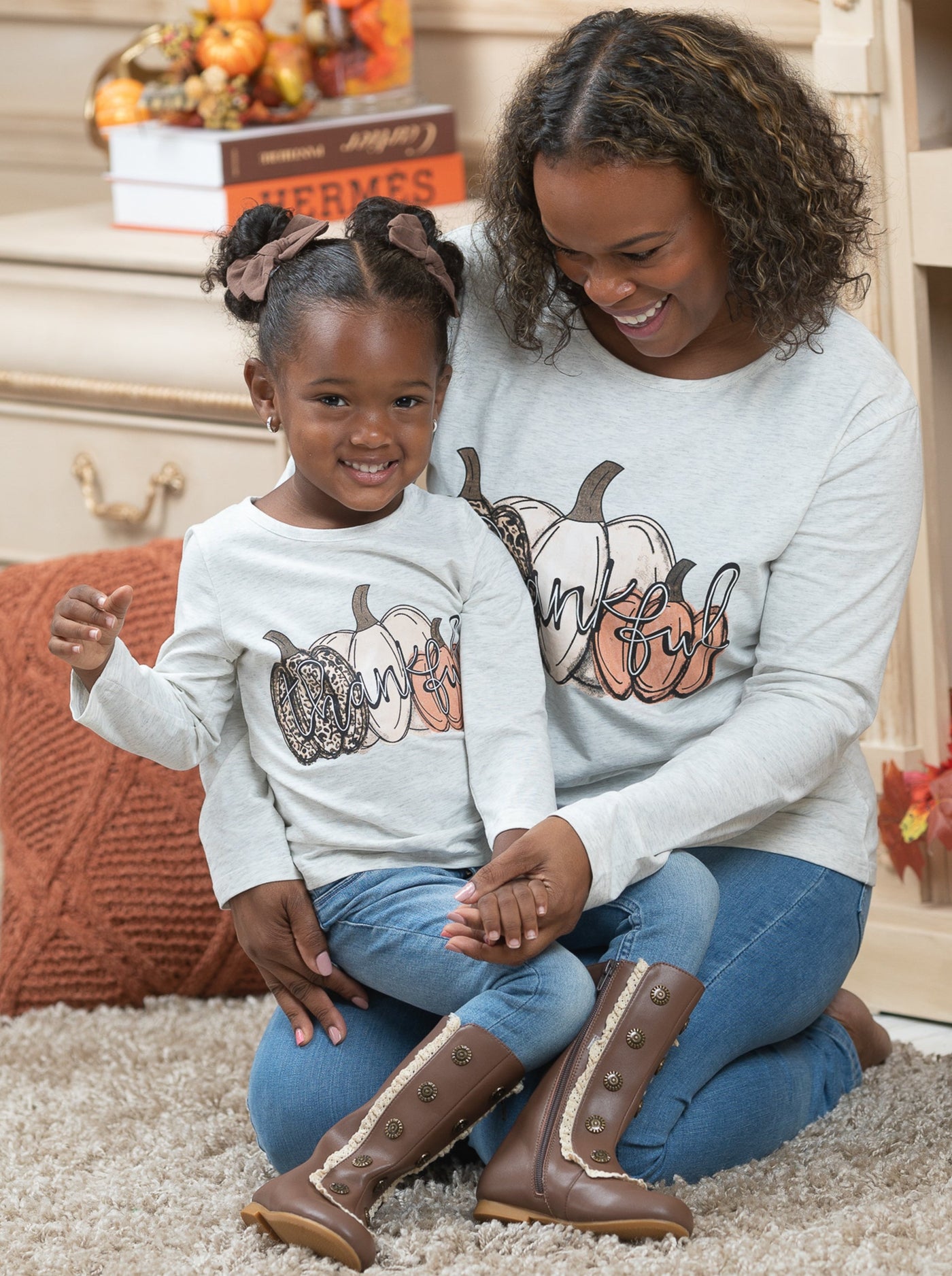 Mommy and Me Matching Fall Top | Thankful Pullover | Mia Belle Girls