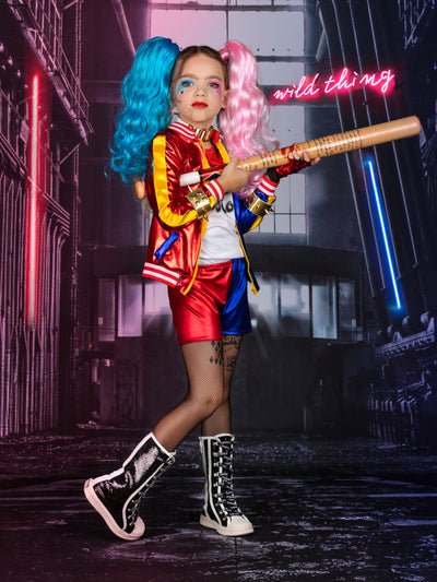 Girls Halloween Costumes | Cute Harley Quinn Costume - Mia Belle Girls