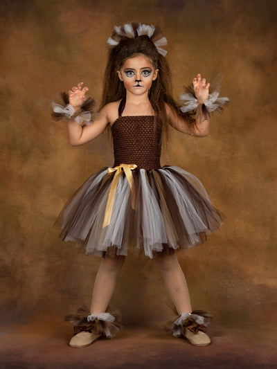 Kids Halloween Costumes | Girls Cute Lion Tutu Dress | Mia Belle Girls