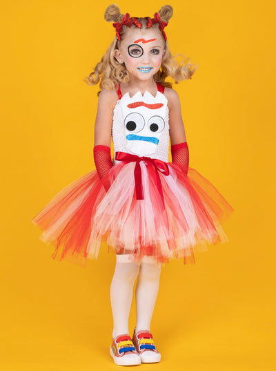 Halloween Costumes | Toy Story Inspired Forky Tutu Dress  | Mia Belle Girls