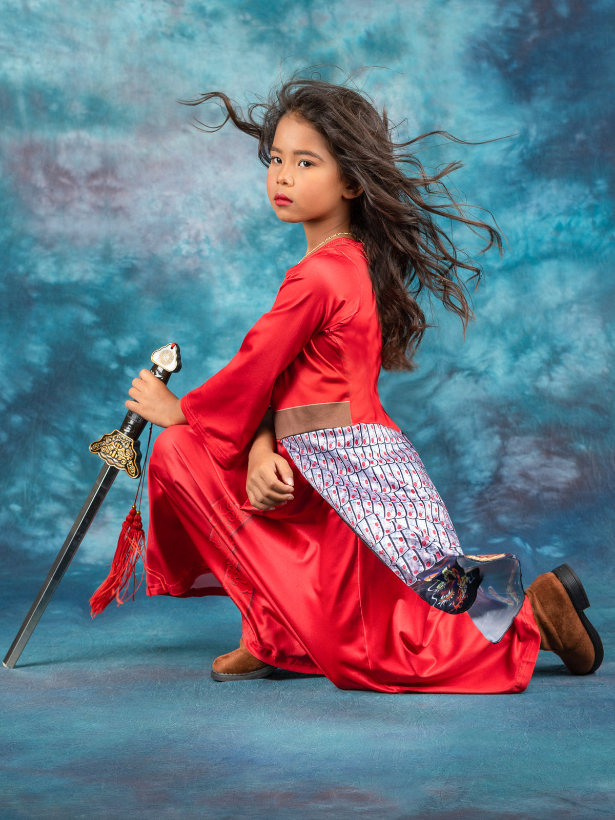Kids Halloween Costume | Deluxe Mulan Inspired Dress | Mia Belle Girls