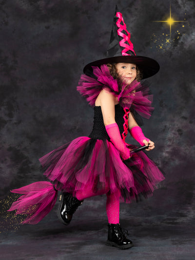Girls Halloween Costume | Deluxe Witch Tutu Dresses - Mia Belle Girls