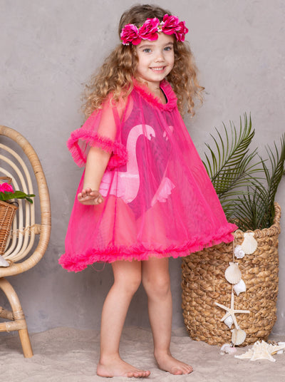 Kids Swimsuits | Little Girls Glamour Galore Sheer Vintage Cover Up 