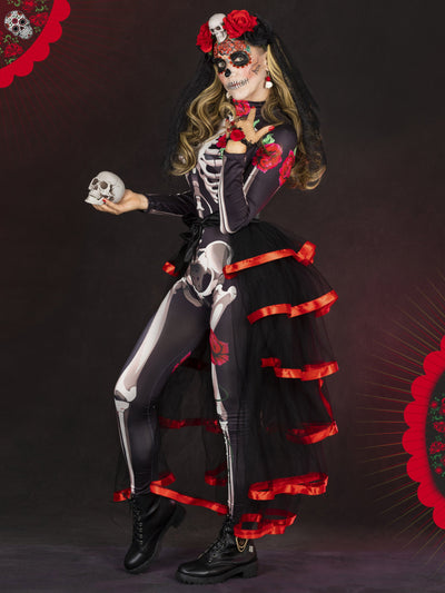 Women's Halloween Costume| Mommy & Me Day of The Dead Inspired Costume