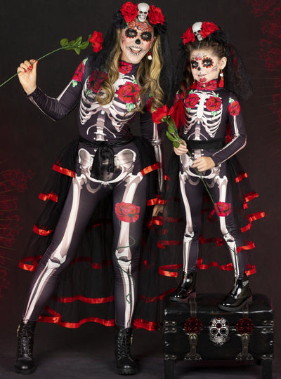 Women's Halloween Costume| Mommy & Me Day of The Dead Inspired Costume