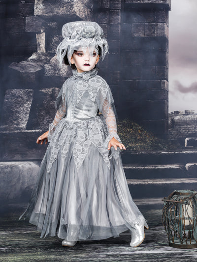 Girls Deluxe Haunted Victorian Ghost (Phantom) Halloween Costume