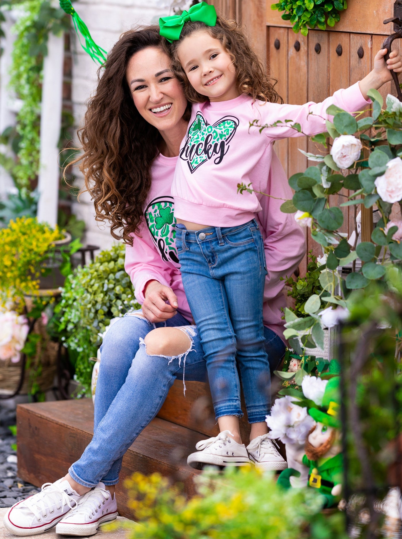 St. Patrick's Day Clothes | Mommy & Me Lucky Heart Long Sleeve Top