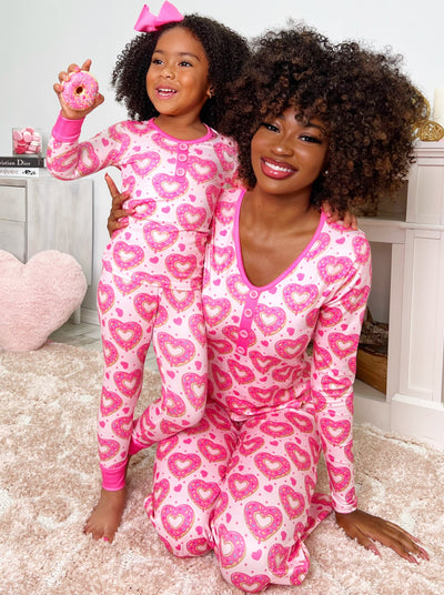 Mommy & Me Sprinkle Love Everywhere Pajama Set - Mia Belle Girls