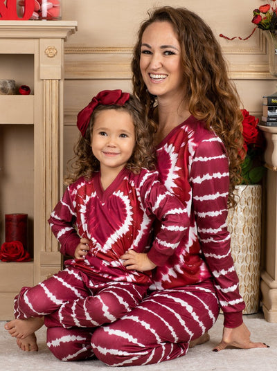 Mommy & Me Matching Outfits | Tie Dye Heart Loungewear Set