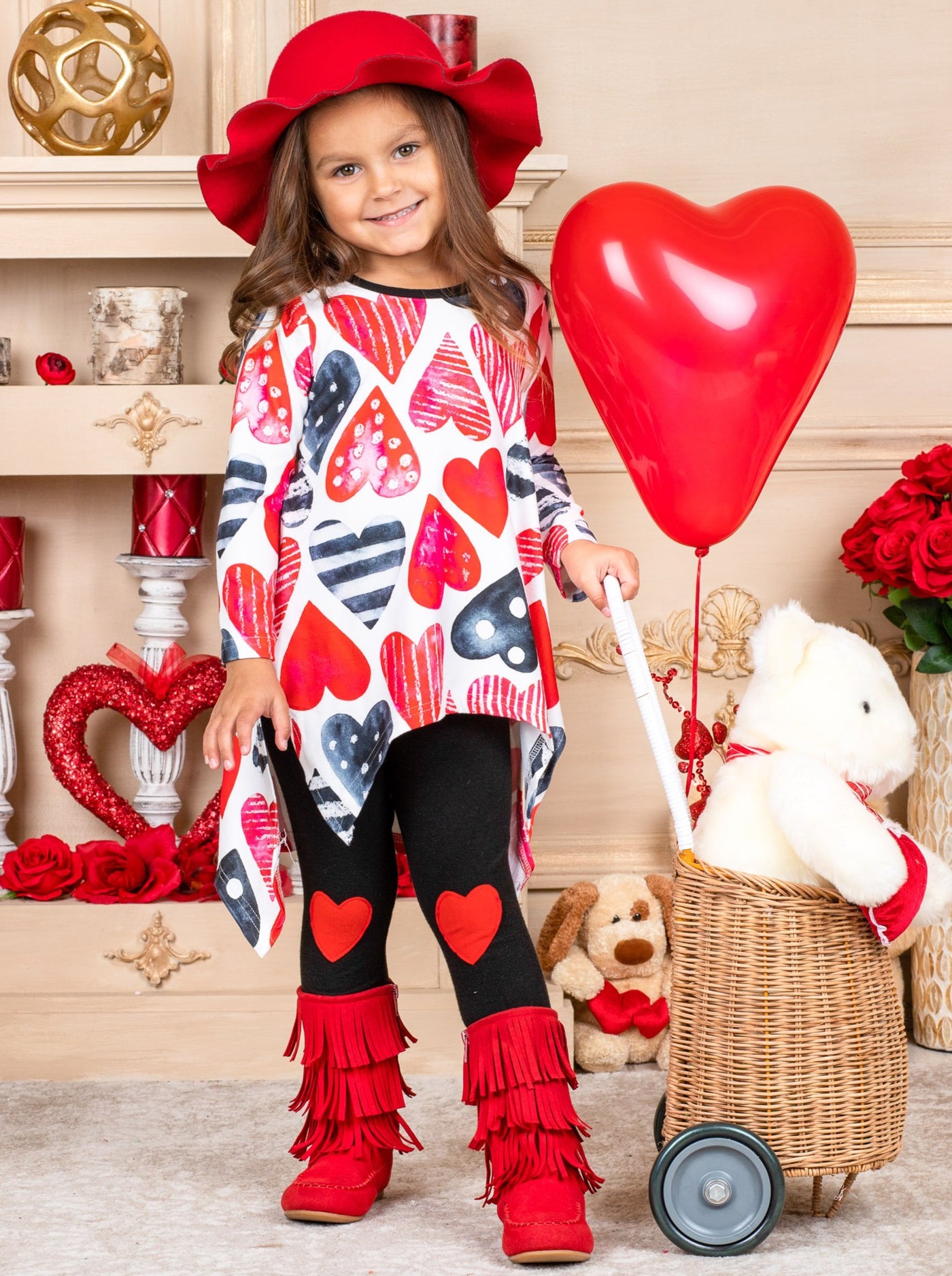 Super Cute Valentines Day Outfits for Little Girls 