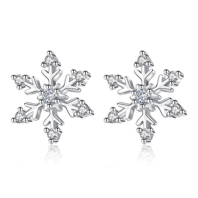 Kids Winter Fashion Accessories | Little Girls Snowflake Earrings