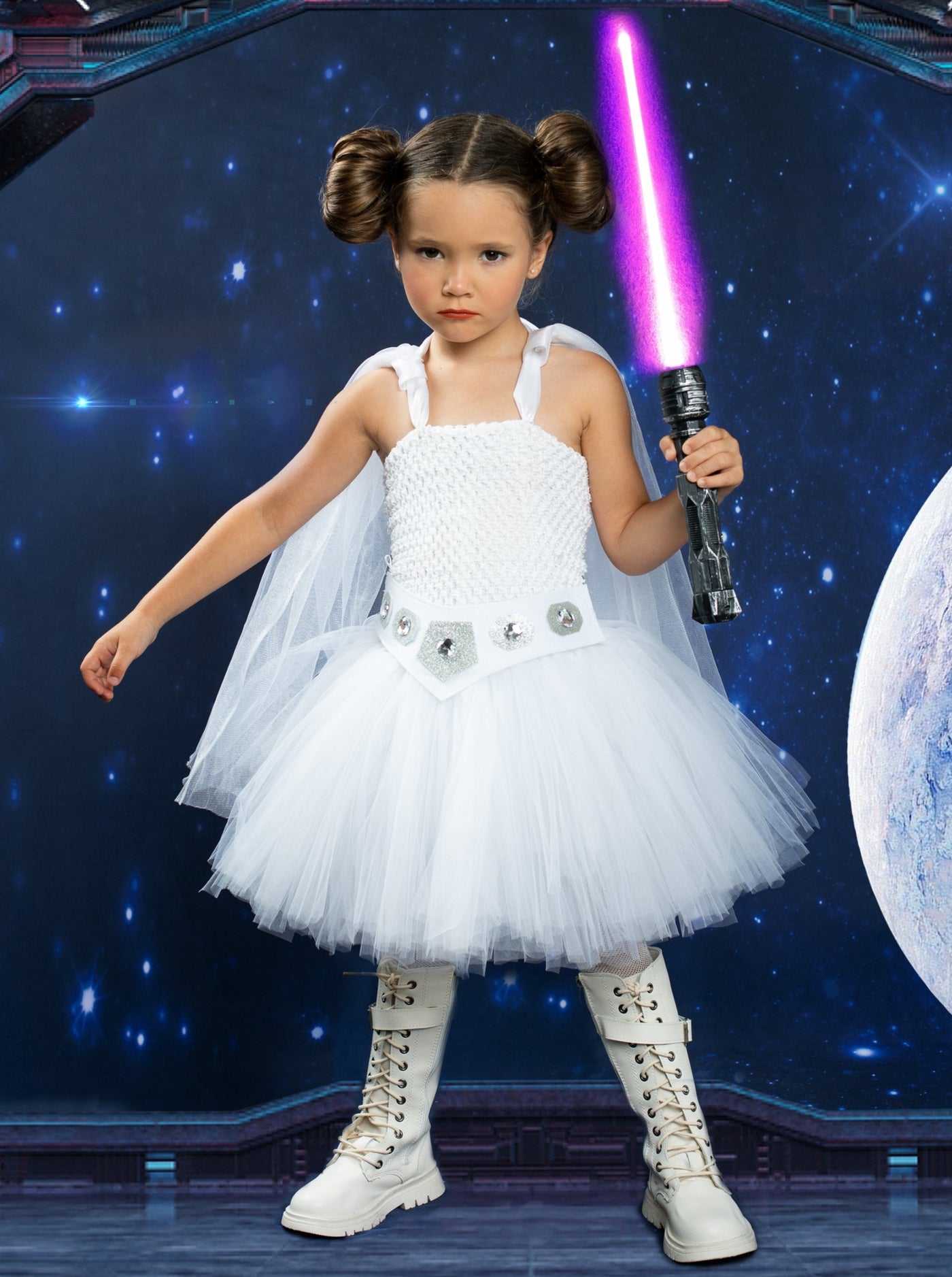 Girls Halloween Costumes | Star Wars Leia Tutu Dress | Mia Belle Girls
