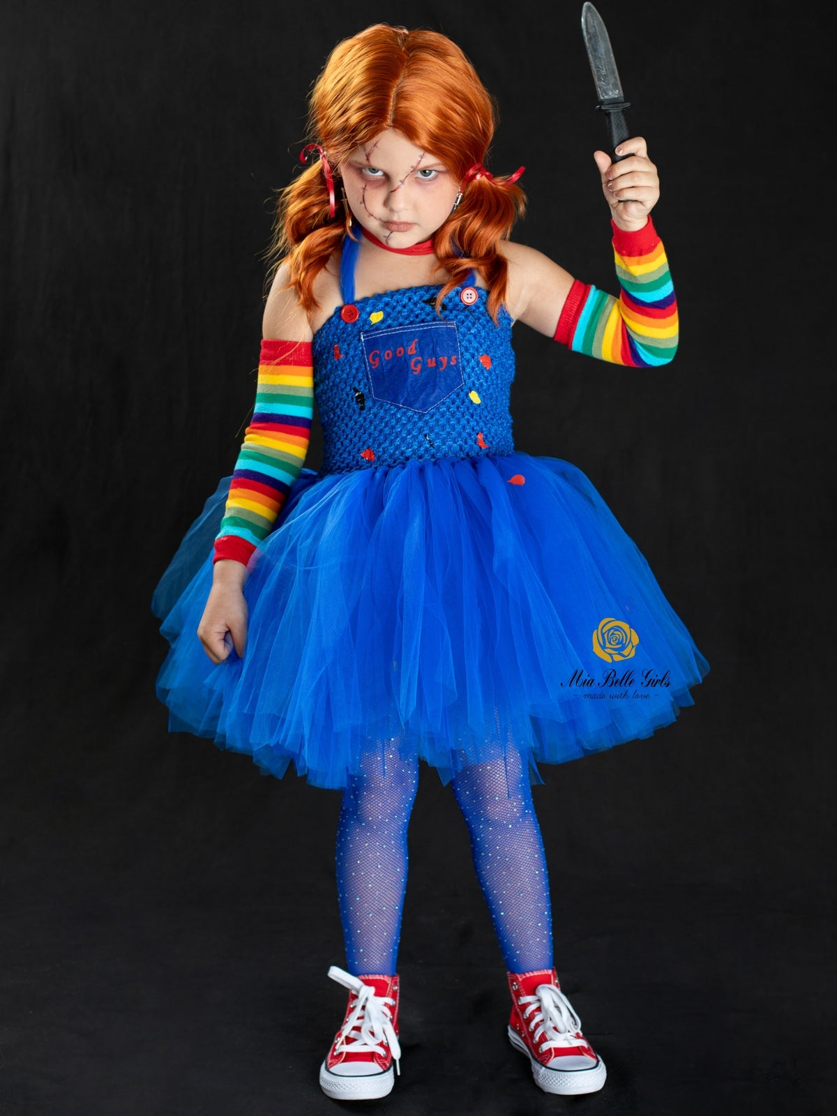 Kids Halloween Costumes | Chucky Inspired Tutu Dress | Mia Belle Girls